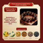 Armonía de los cinco elementos: pulsera tradicional de cuentas de hierbas aromáticas hecha a mano