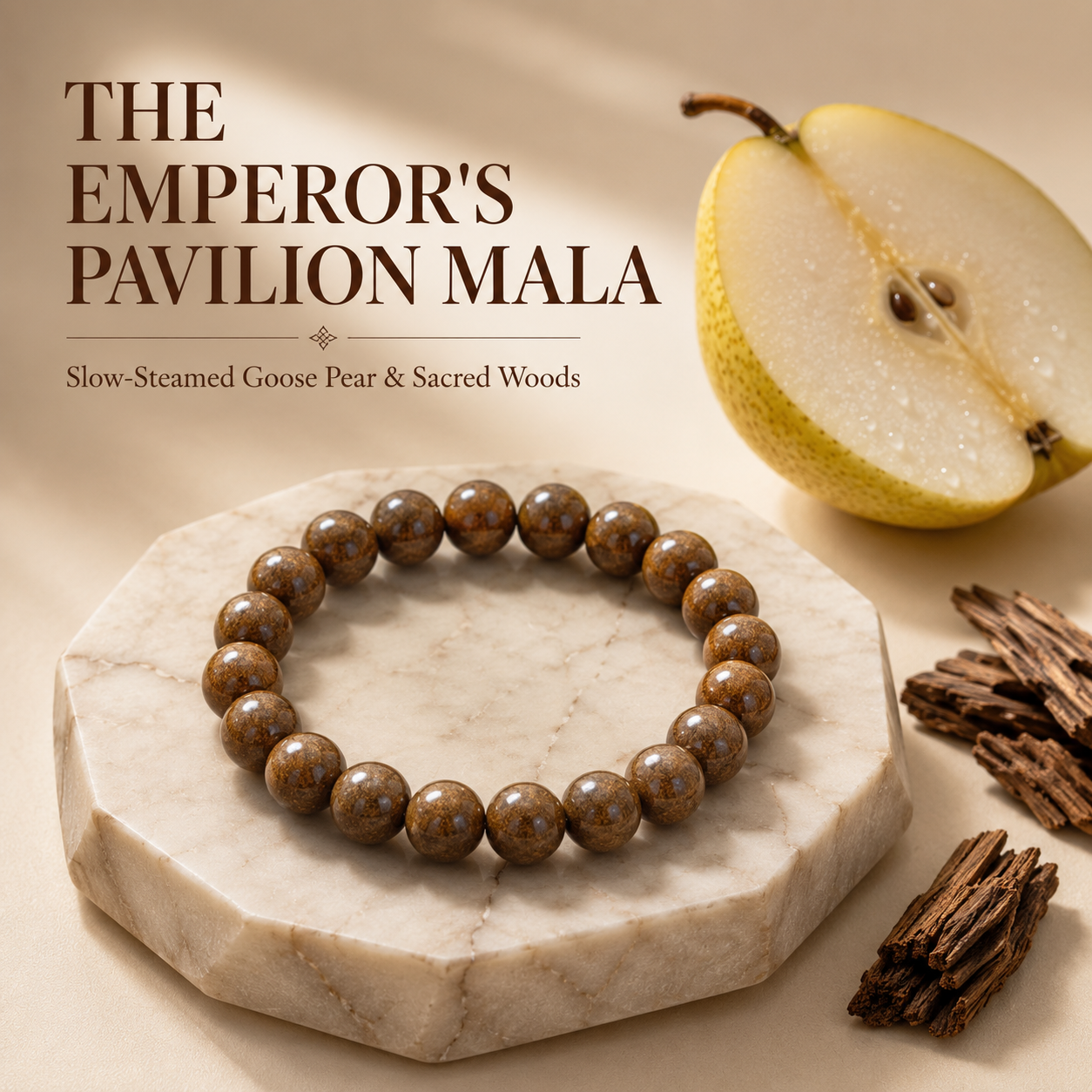 The Divine Feminine Aura Bracelet — Heritage Crafted Rose, Sandalwood & Frankincense Sensory Beads