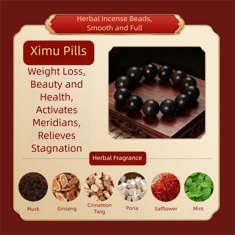 Five Elements Harmony: Traditional Handmade Aromatic Herbal Bead Bracelet