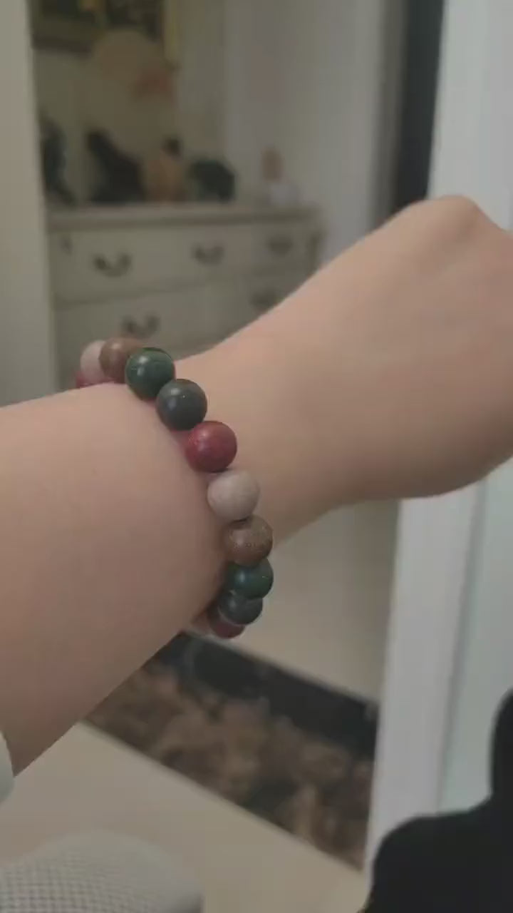 Five Elements Harmony: Traditional Handmade Aromatic Herbal Bead Bracelet